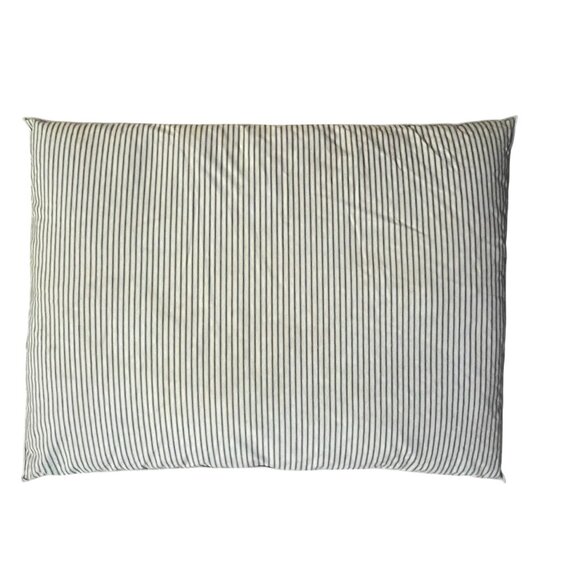 Vintage Handmade Feather Pillow Farmhouse Blue Ticking Used - Picture 11 of 16